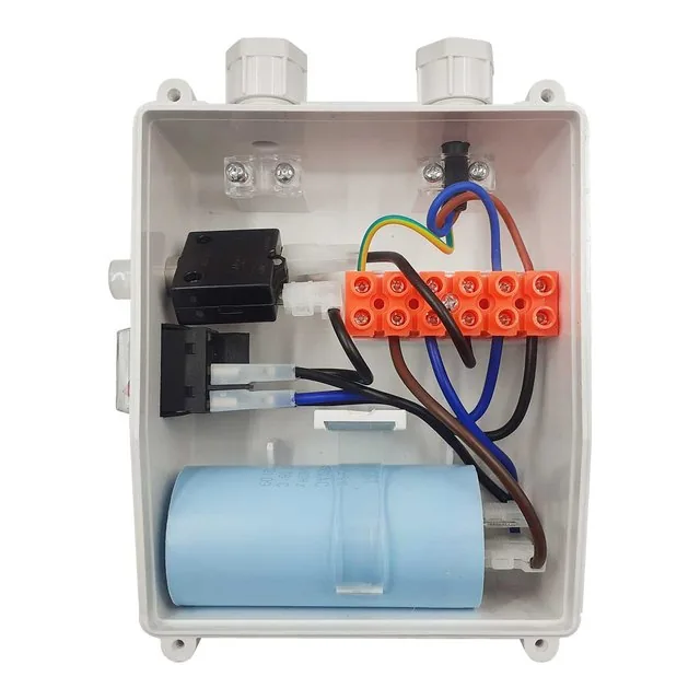 Caja de control para motor sumergible monofásico