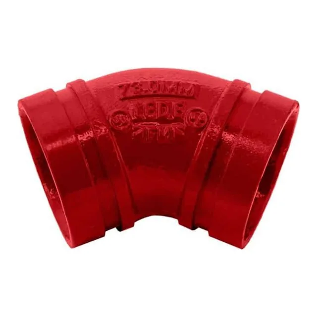 Codo ranurado 45°