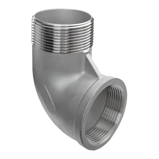Codo 90° roscado inoxidable 304 (150 lb)